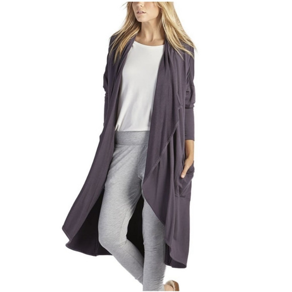 UGG W Marion Open Front Long Cardigan Size Medium/Large Duster High Low Hem Soft - Picture 1 of 7